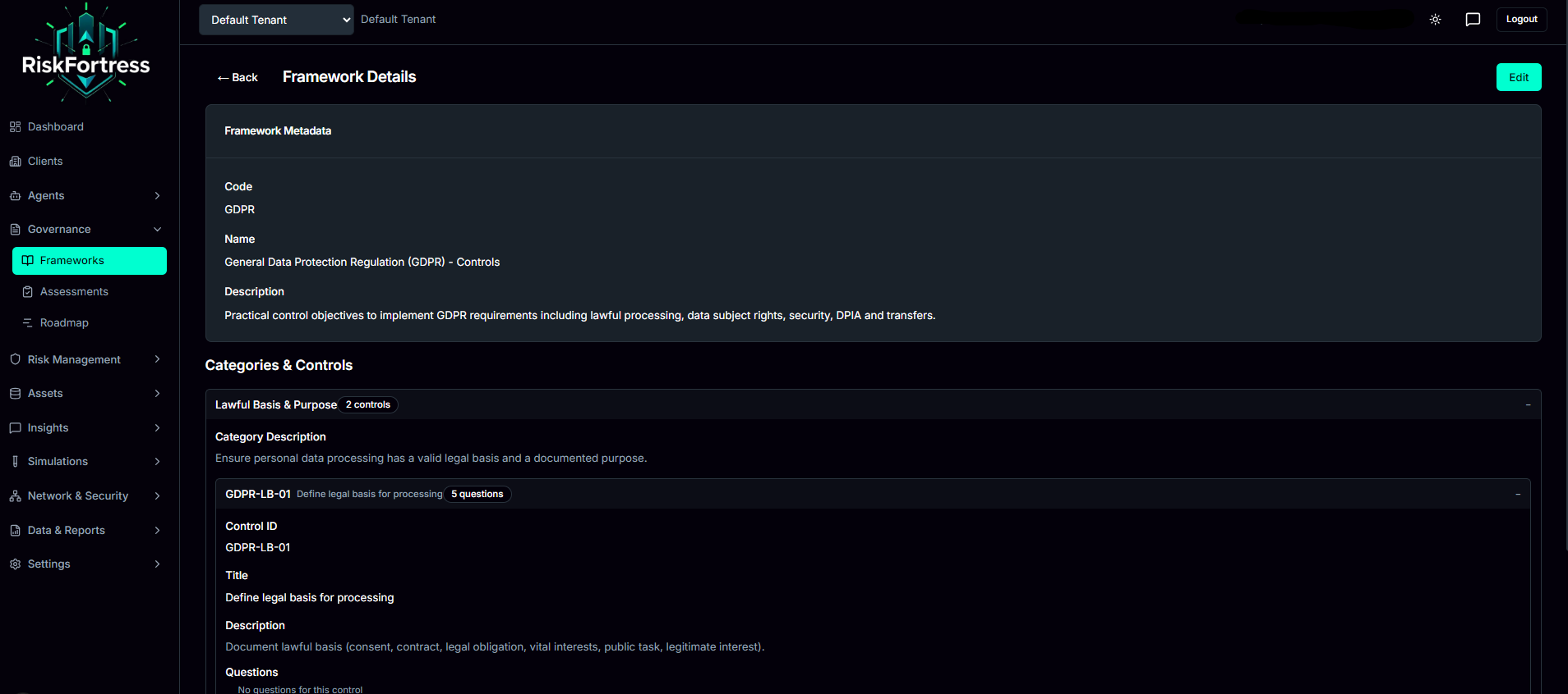 Interactive Framework Matrix - Framework control mapping and cross-framework analysis